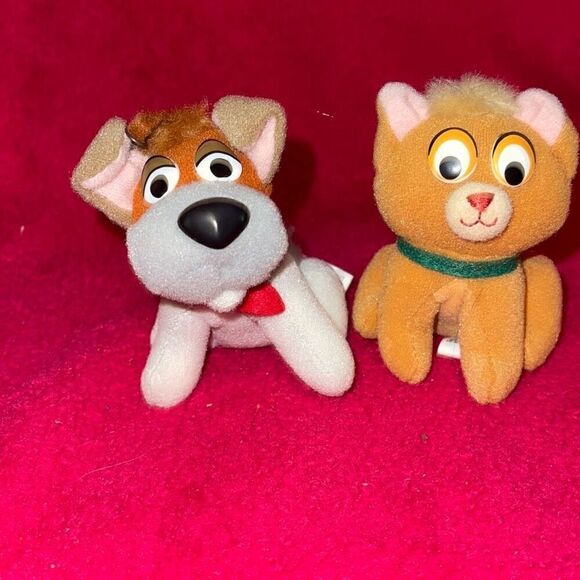 1988 McDonald’s Disney Oliver and Company Dodger & Oliver Plush Ornaments - Picture 2 of 8